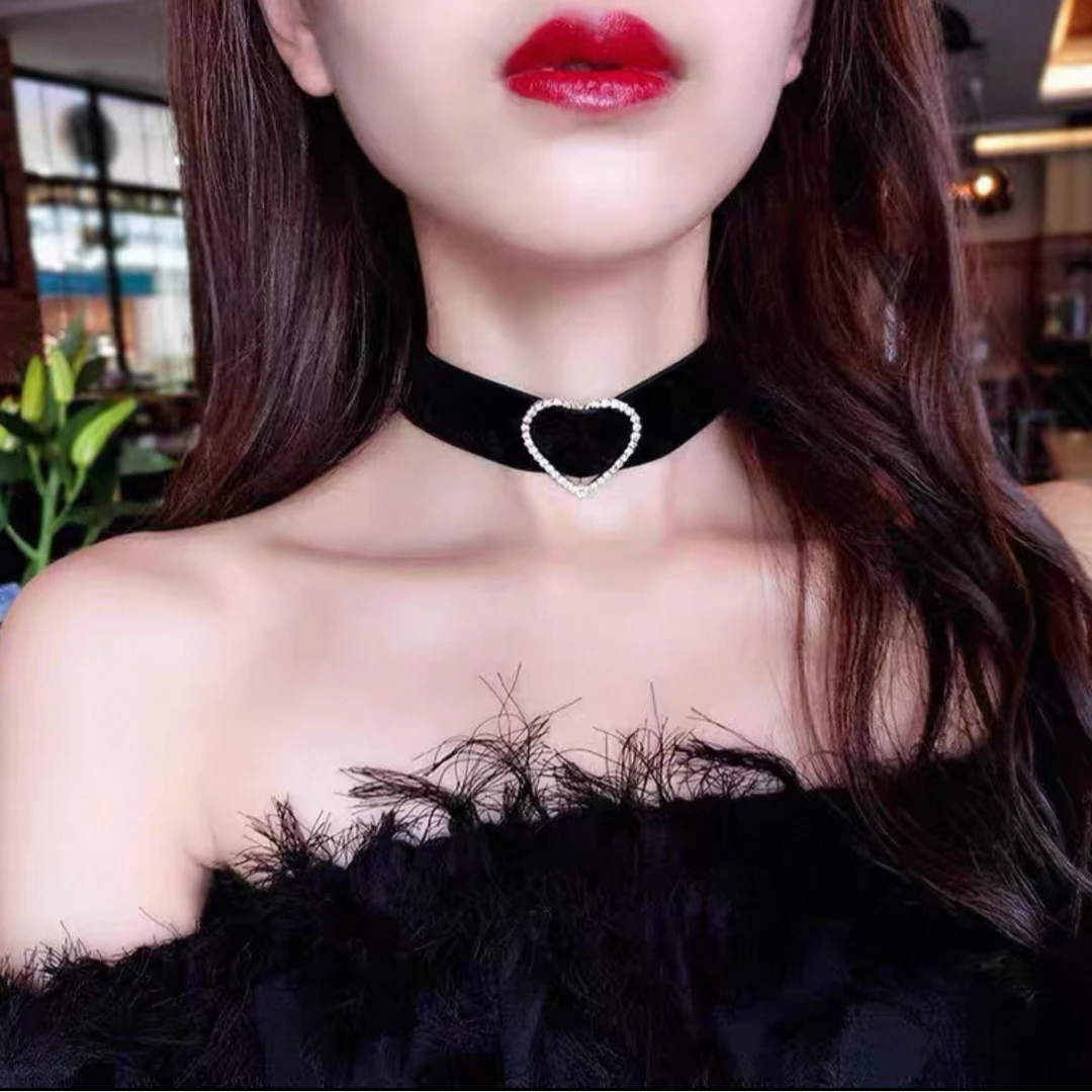 JUDIAN-黑色绒感项圈颈链8jd508492