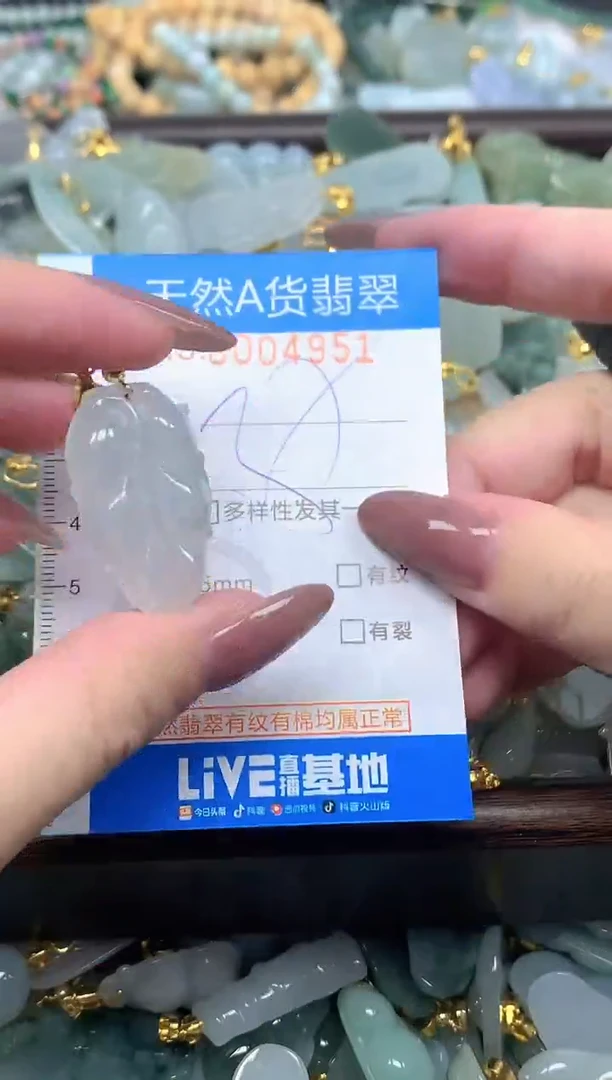 颈饰未镶嵌翡翠净货挂件-4951