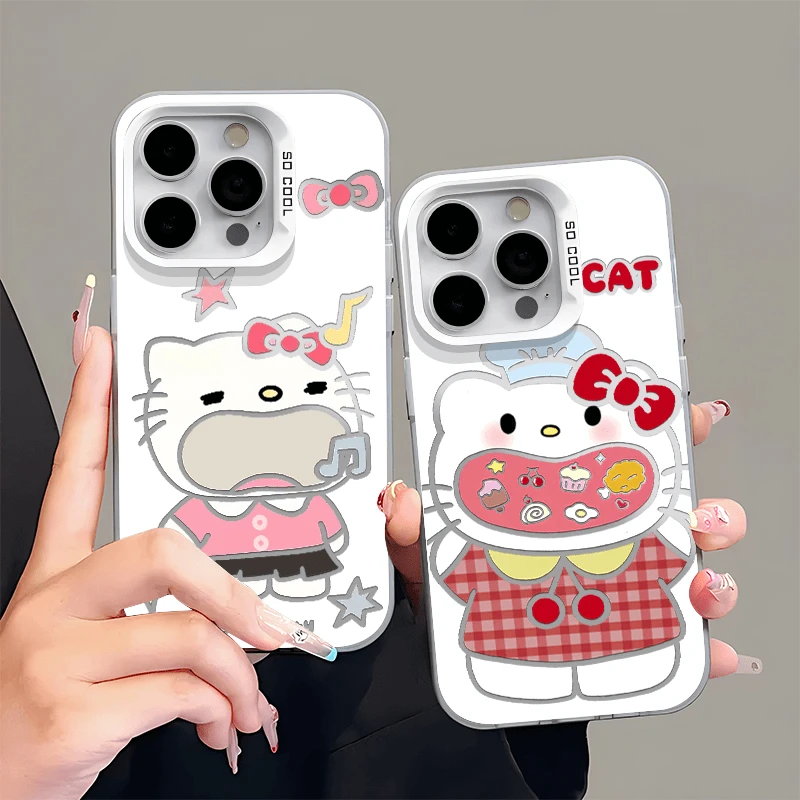 大嘴巴kitty适用于苹果华为oppo小米vivo一加iqoo荣耀手机防摔壳