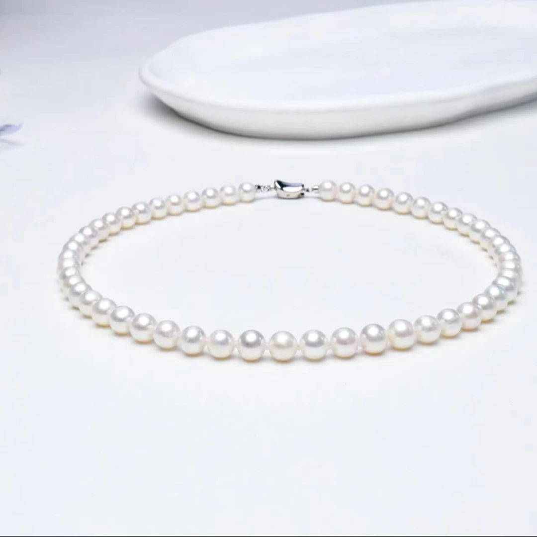 熊猫无核珍珠8.5-10mm 极光 正圆 微微瑕带大证