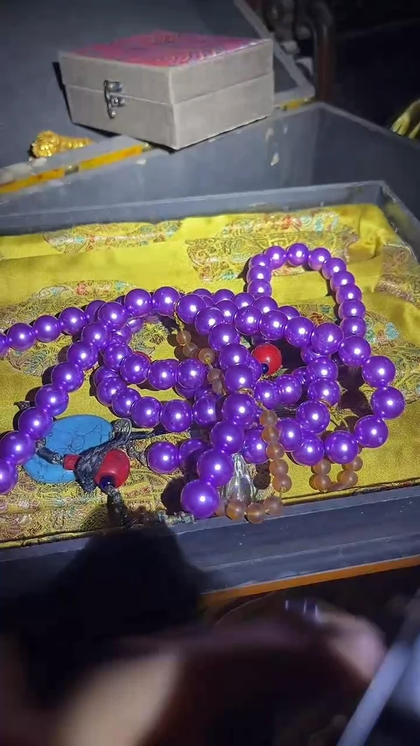 手串/手链贝壳长串.1条.紫