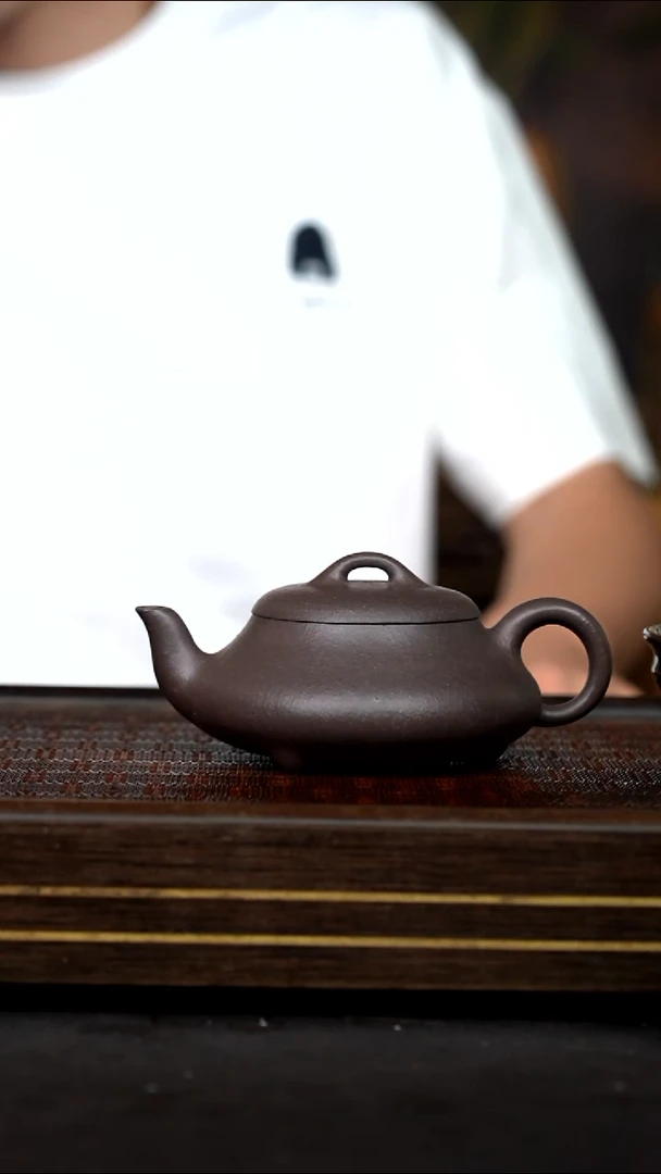 茶壶紫砂汉棠石瓢     180cc    天青泥   全手工