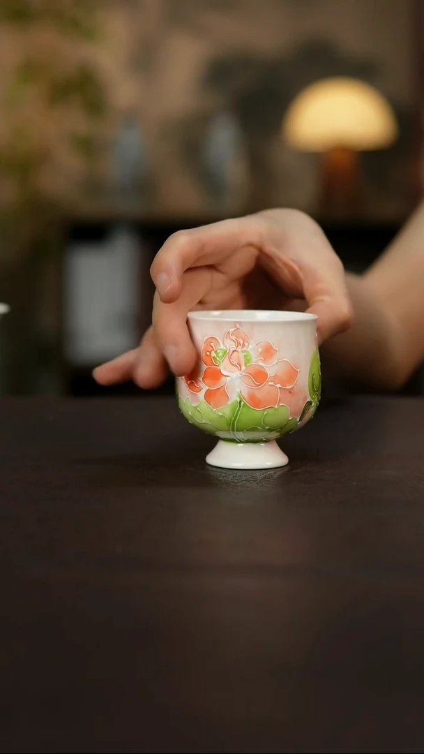 景德镇陶瓷杯碗柴烧多人
