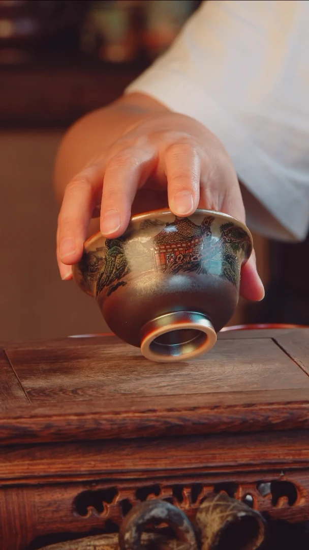 老昌号手工手绘柴烧茶器