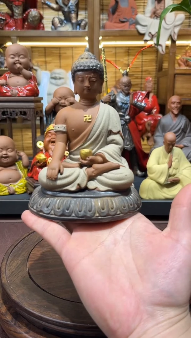 紫砂茶宠释*茶宠摆件茶宠摆件