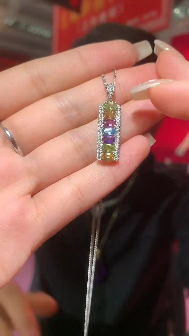 颈饰银S925镶嵌水晶【宝石世家严选】