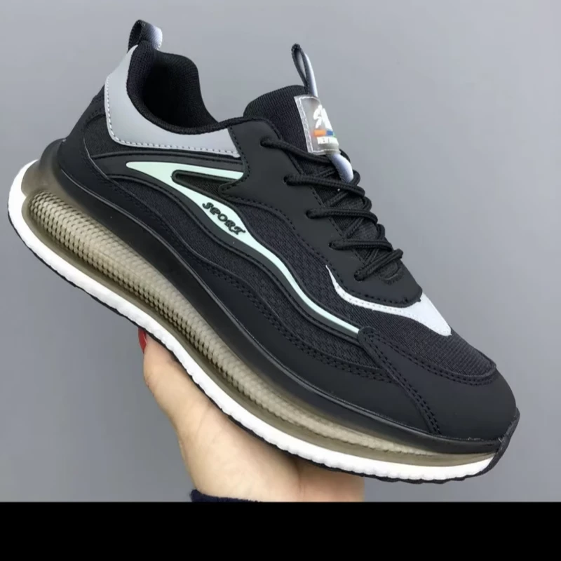 男鞋新款网面透气休闲男士百搭舒适软底防滑运动跑步鞋低帮男款