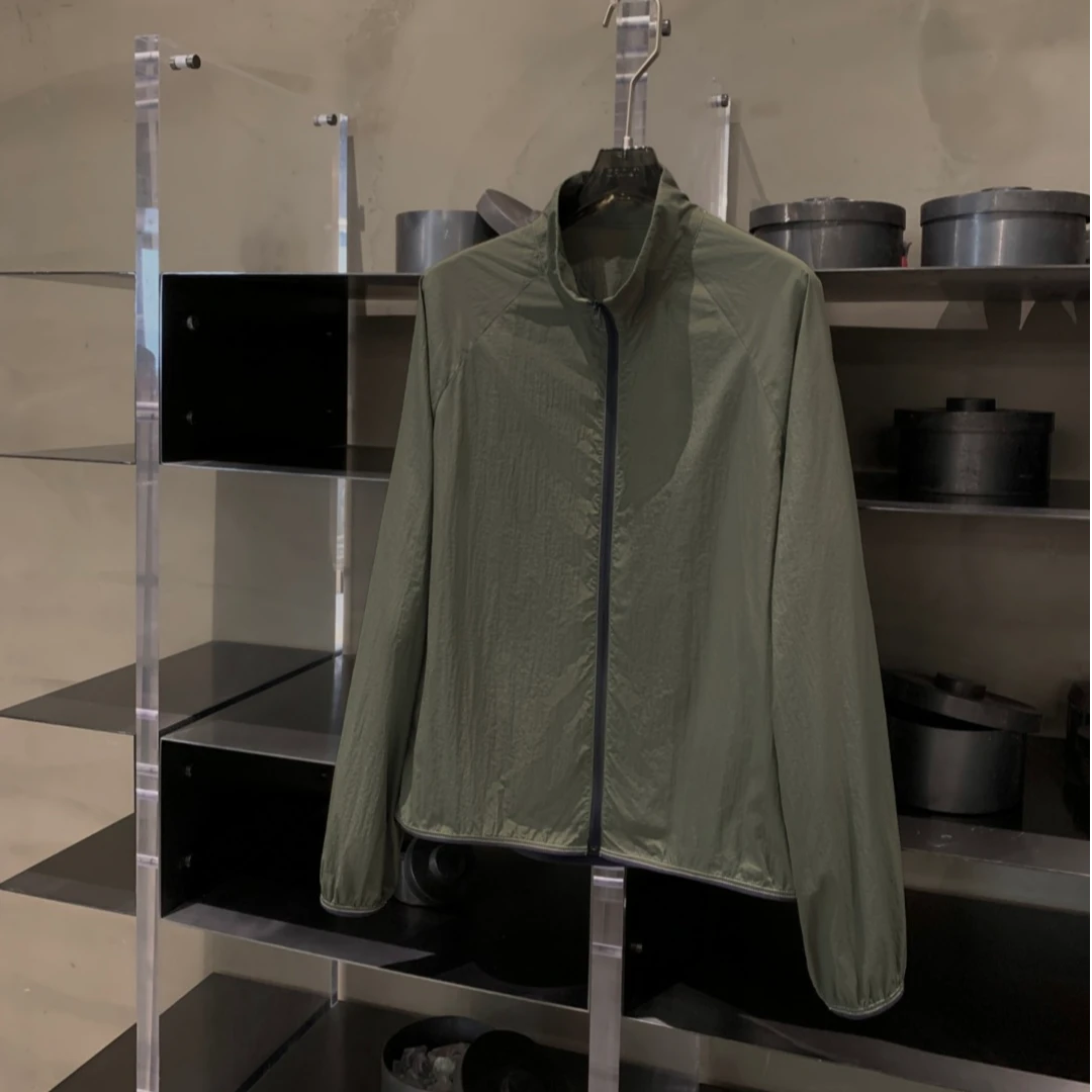 户外登山休闲运动格子肌理感超薄防晒皮肤衣外套女 W6899