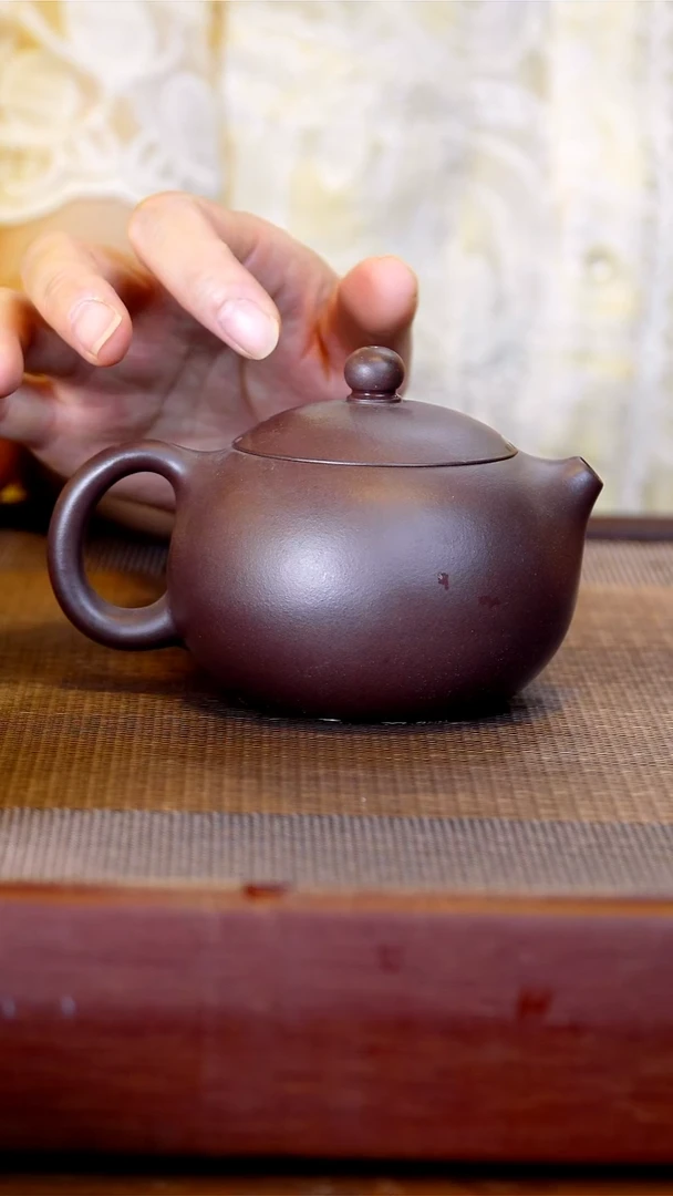 茶壶紫砂老紫泥西施251C微瑕