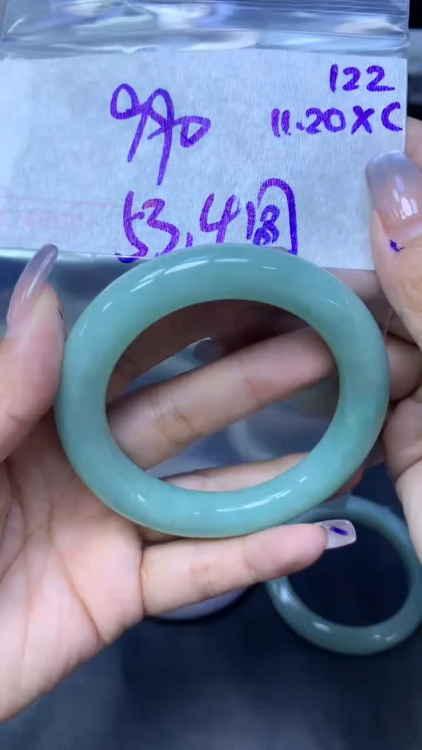 未镶嵌定制翡翠122圆条53.4+990元+拍一发一