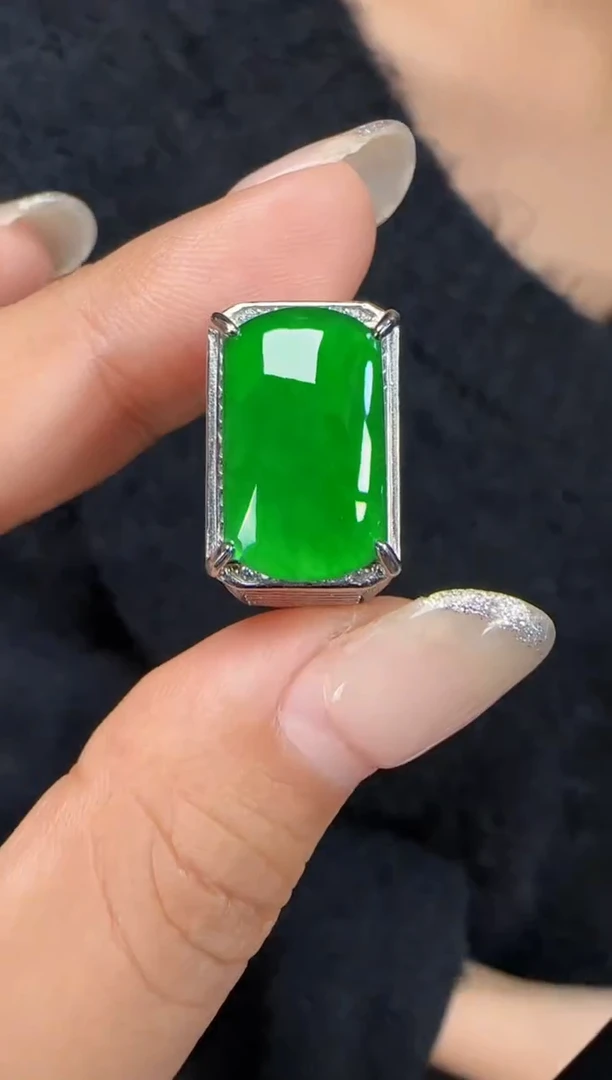 未镶嵌定制翡翠翡翠戒指29