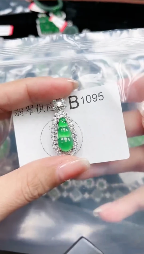 【闪购商品】翡翠颈饰未镶嵌赠皮绳1095