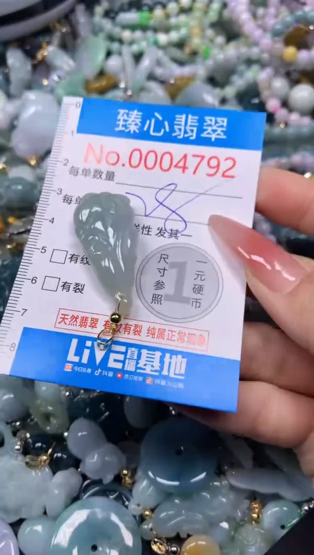 【闪购商品】翡翠颈饰未镶嵌含绳0004792