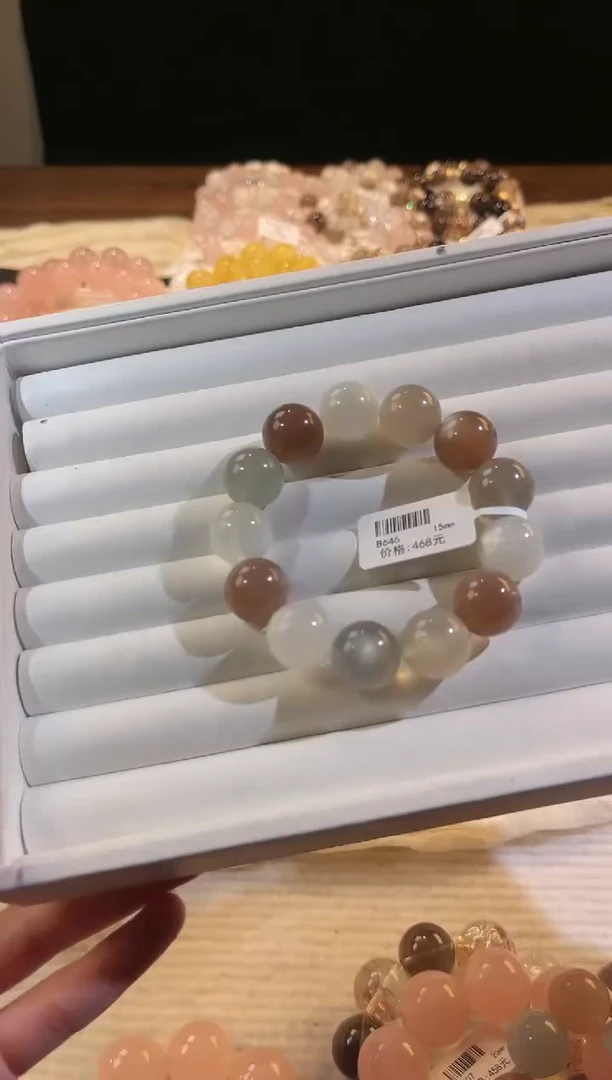 合成欧泊未镶嵌多样性发一Q59彩月光15MM.