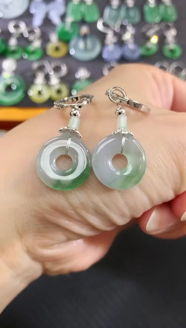 未镶嵌翡翠耳饰53买断不退不换|380