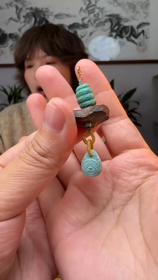 【闪购商品】绿松石提溜18K金镶嵌时尚百搭A801