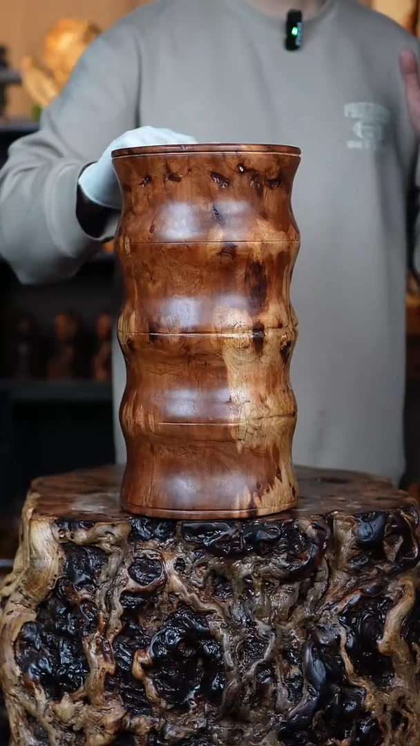 枣木百年鸡心枣木竹节筒