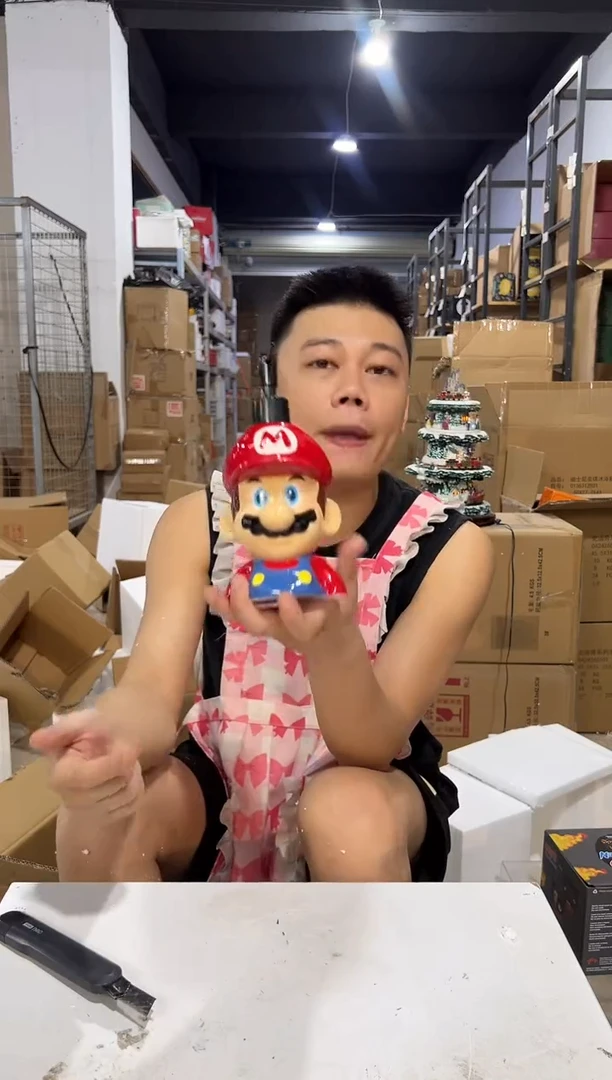 瓷片马里奥按压瓶