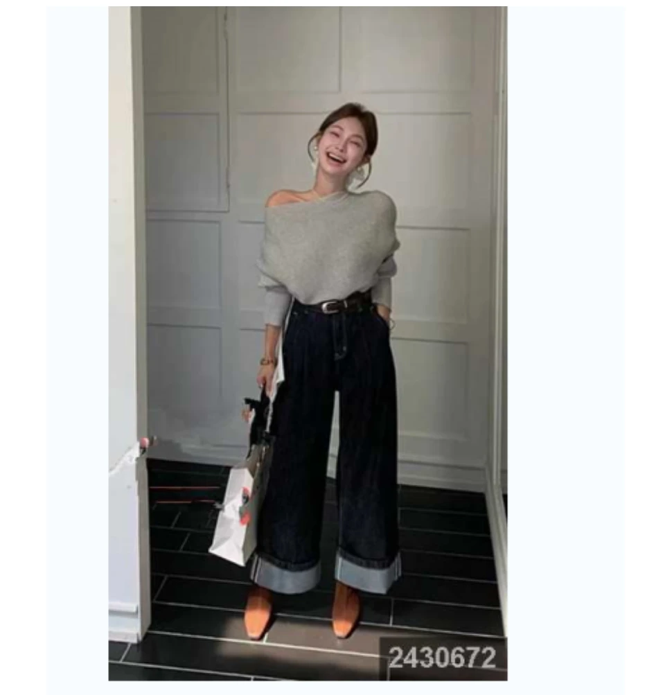 小妳XiaoNi———（春秋款卷边牛仔裤2430672）