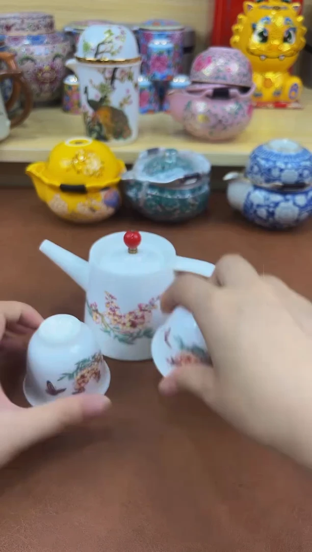 陶瓷茶具摆件旅行套组3