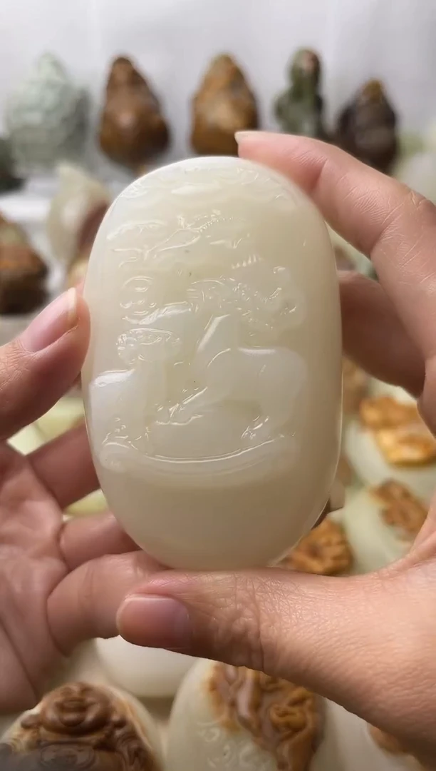 石材古青石棉纹正常不退换三羊开泰
