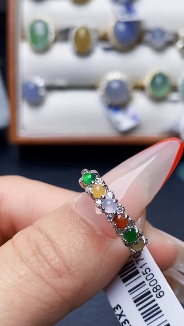 银S925镶嵌戒指翡翠1784