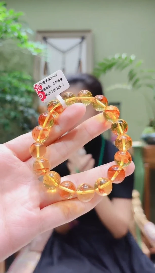 裸石蜜蜡未镶嵌花珀手串MXW0925-5多样性发货