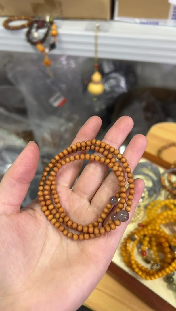 【闪购商品】檀香木手串未镶嵌黑肉老檀香木玛瑙款多圈[1080]