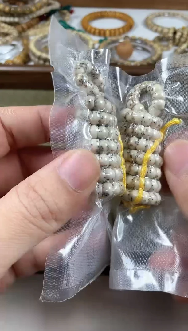 手串星月菩提原生态石玉料蒜瓣大肠6mm