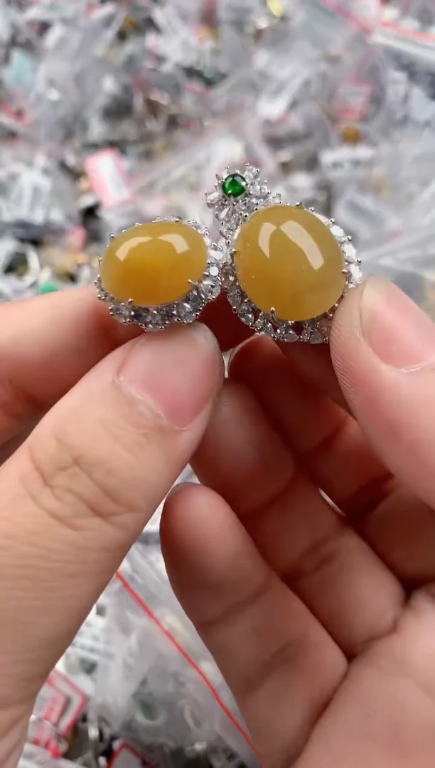 银S925镶嵌戒指翡翠555   9