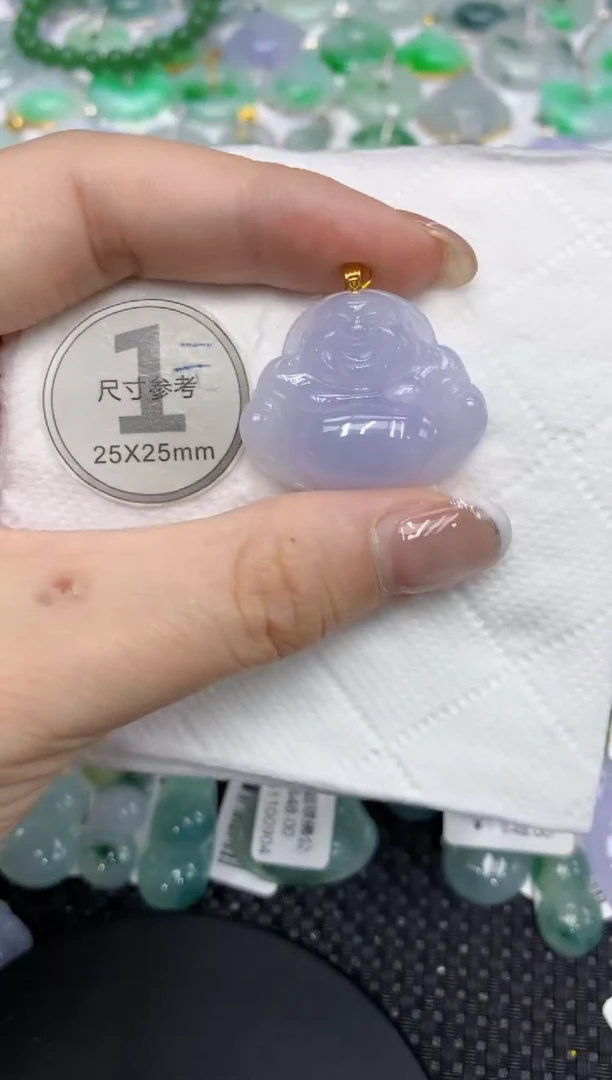 颈饰18K金镶嵌翡翠111111111
