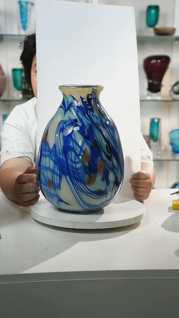 33高轻奢琉璃花器福利正常手工痕迹