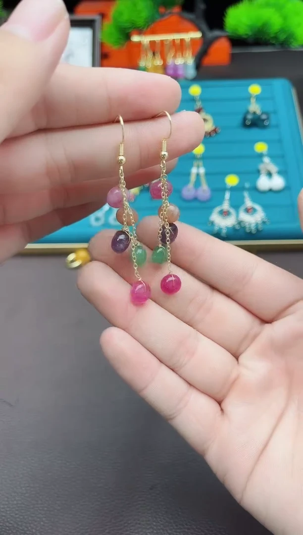 【闪购商品】玛瑙/玉髓耳钉银S925镶嵌910000