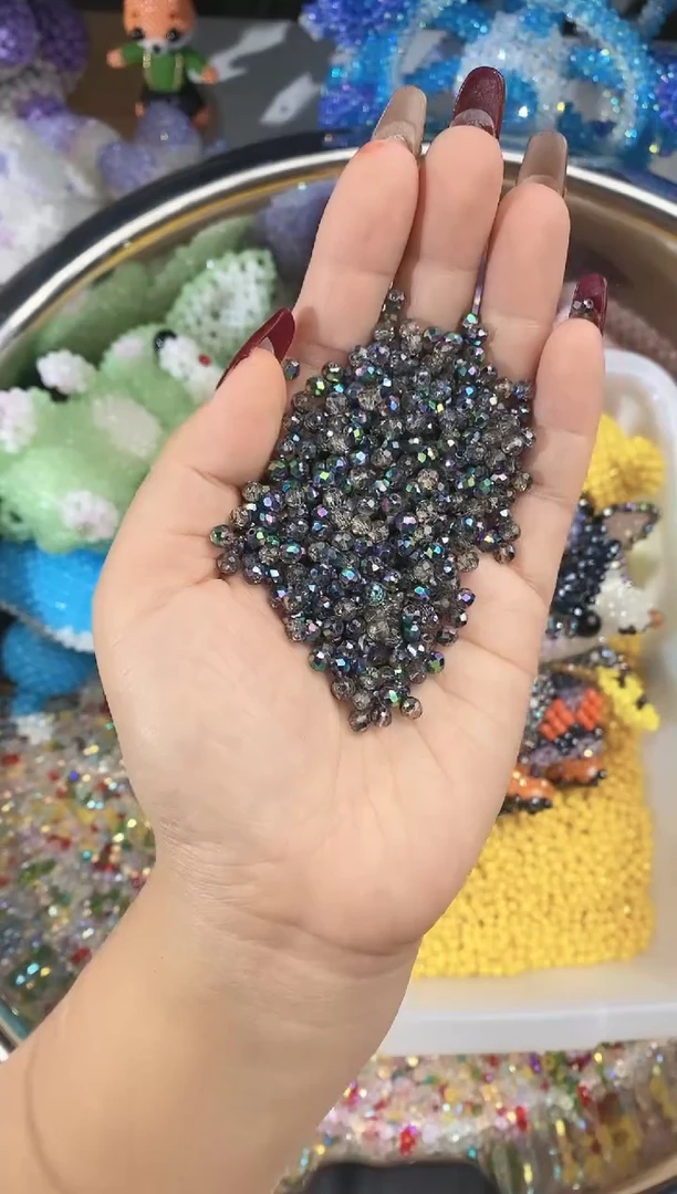 玻璃0263卡4水晶500颗高温电镀色绿幽灵