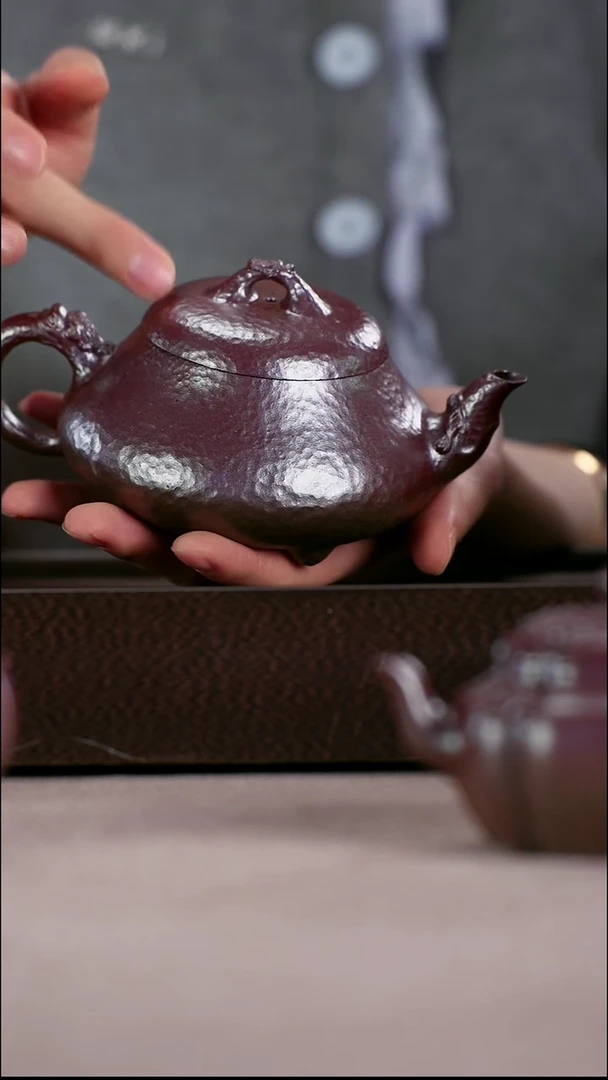 茶壶紫砂窑宝体验款”龙运“汉棠石瓢