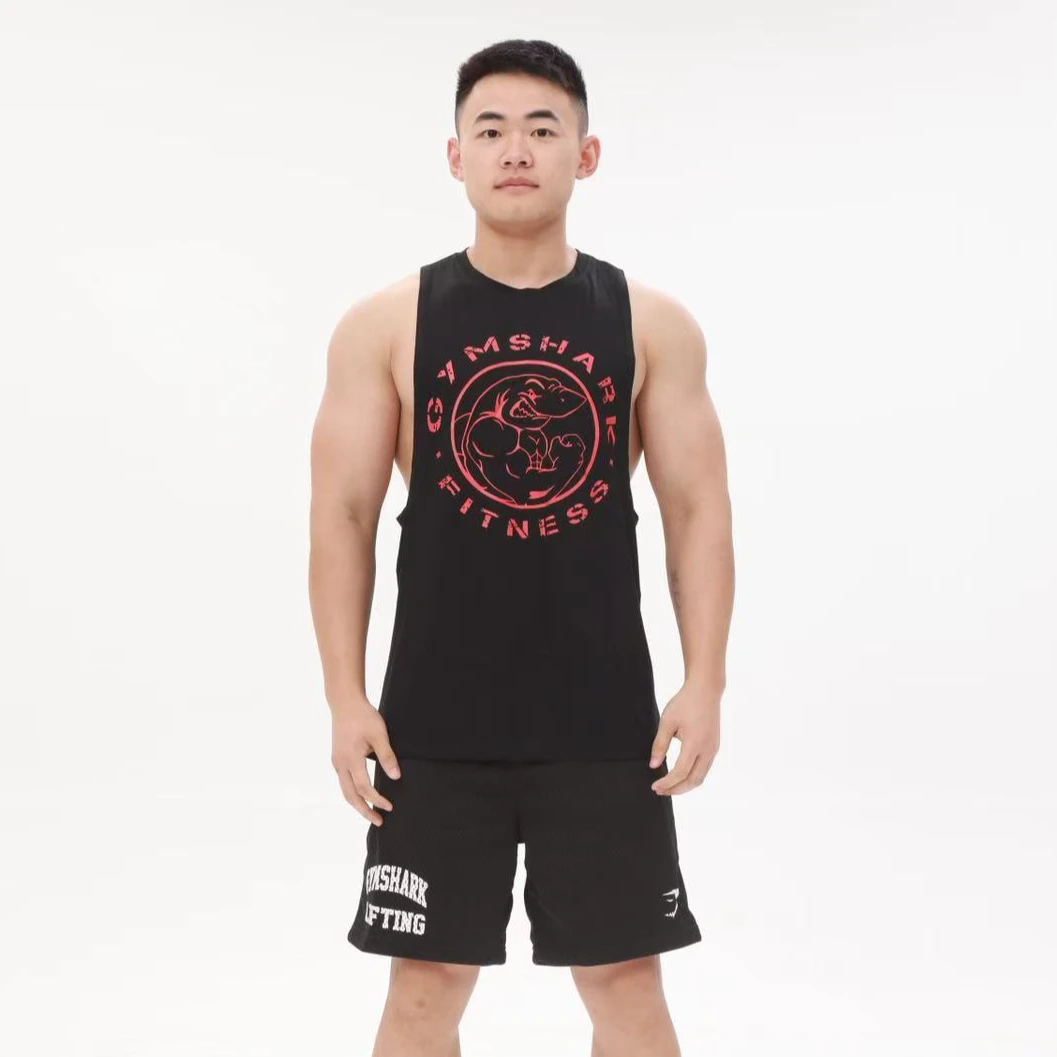 Gymshark克里斯同款宽松圆领美式夏季休闲运动透气男士健身背心