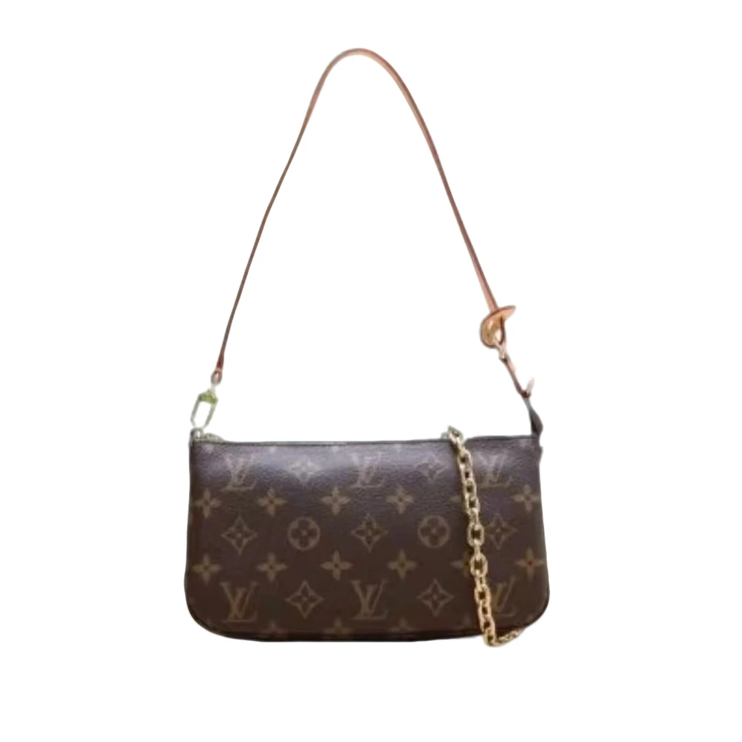 95新 LouisVuitton/路易威登 安洁利 lv老花新款麻将单肩包