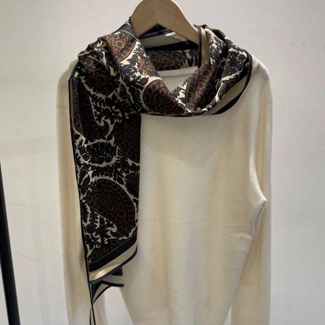 （咖啡腰果）新款30*125左右长条巾