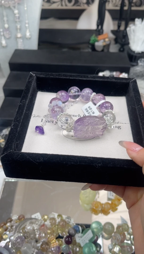 【闪购商品】烟晶手链银S925镶嵌天然水晶 多样性发货