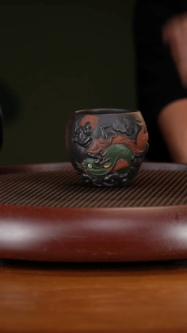 茶壶紫砂103GSB金榜题名 黑金砂160cc