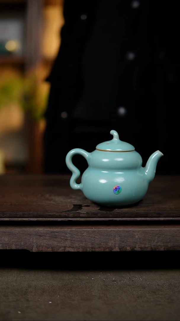 【闪购商品】杯仿古天青精工葫芦壶瑕81