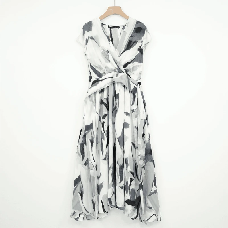 【漫家专属】马天奴水墨印花连衣裙VDA423DRX0