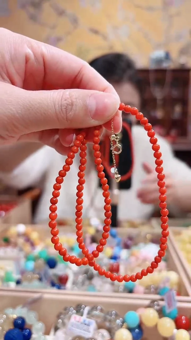 颈饰银S925镶嵌南红玛瑙设计款项链