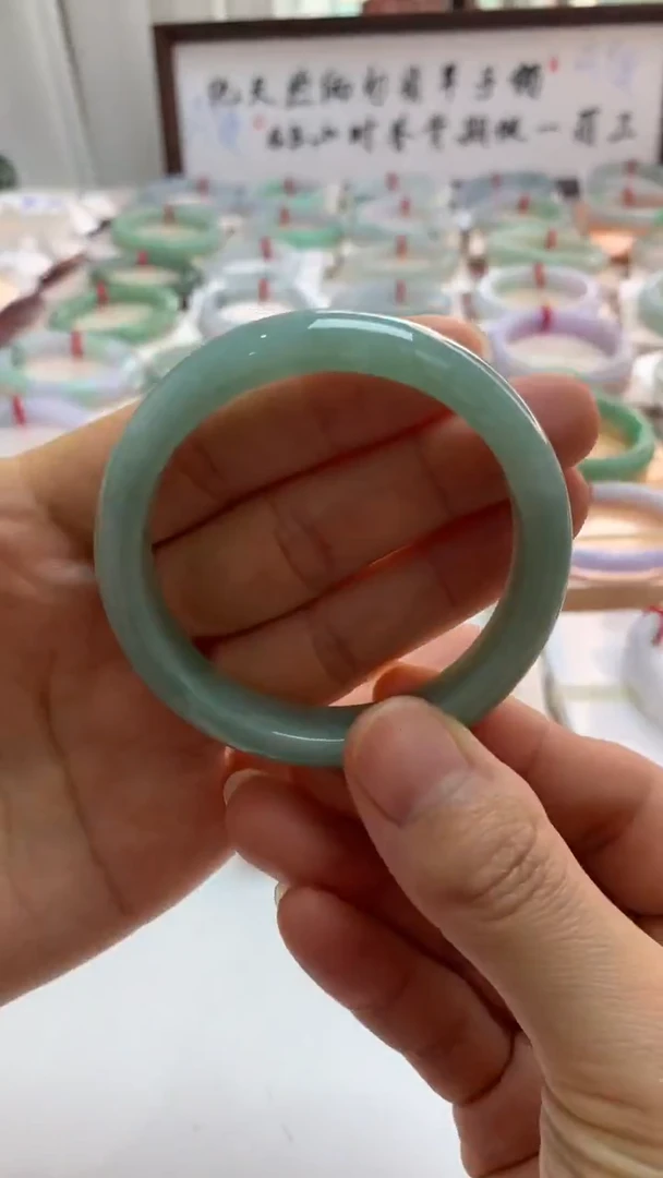 未镶嵌手镯翡翠50.7晴绿