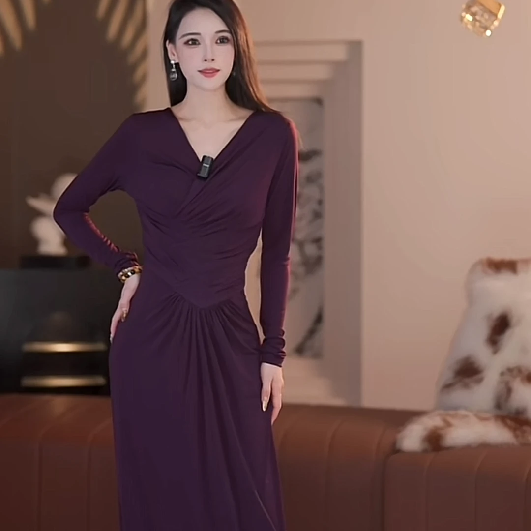 【静铉】玻莉维亚新款法式气质收腰显瘦直筒连衣裙-YL0028