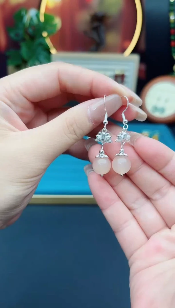 玛瑙/玉髓耳饰银S925镶嵌324000