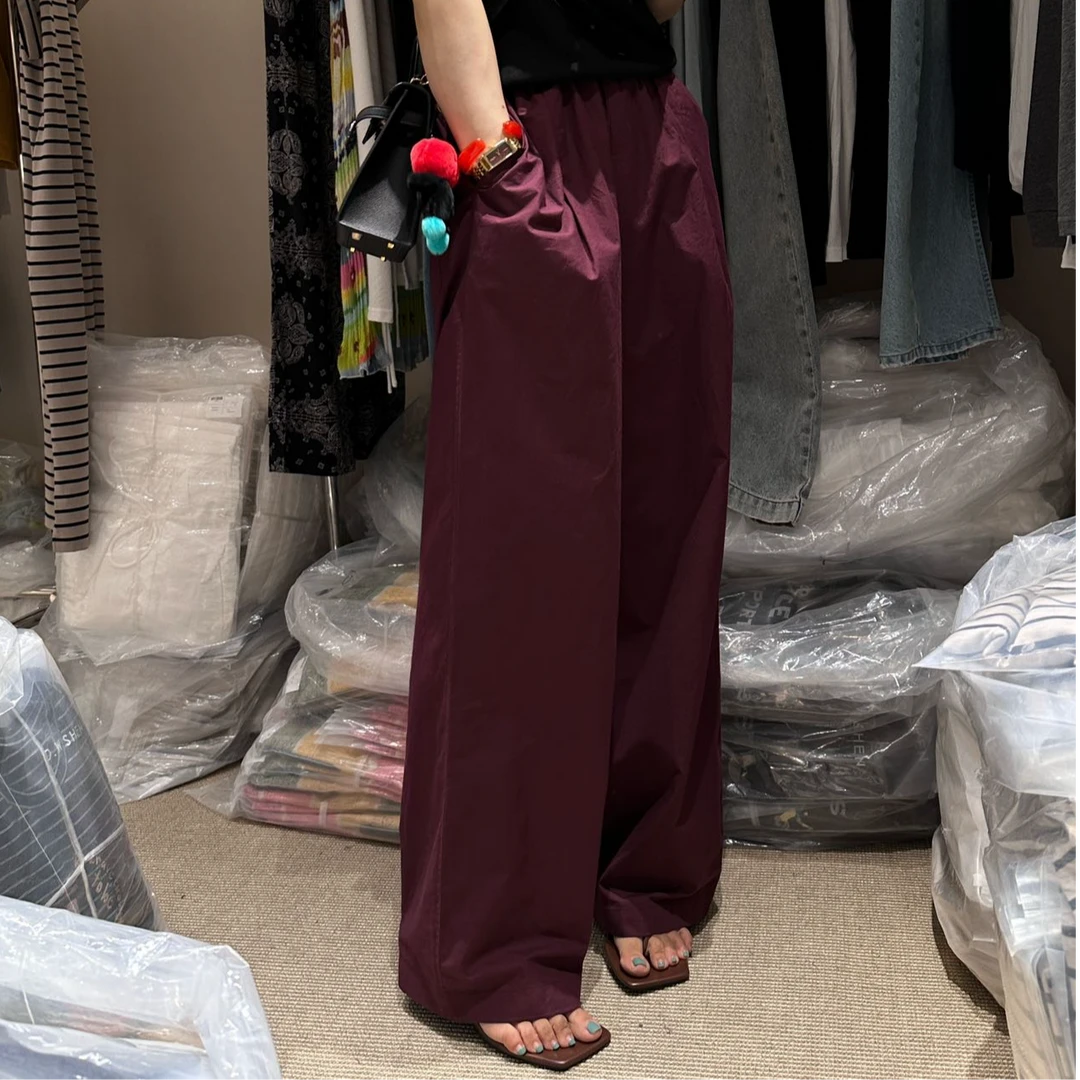 301【来自艾米精品】纯色抽绳时尚休闲百搭直筒裤