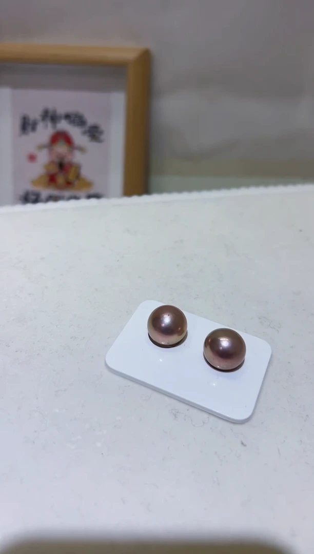 【闪购商品】淡水珍珠耳钉银S925镶嵌57淡水珍珠99