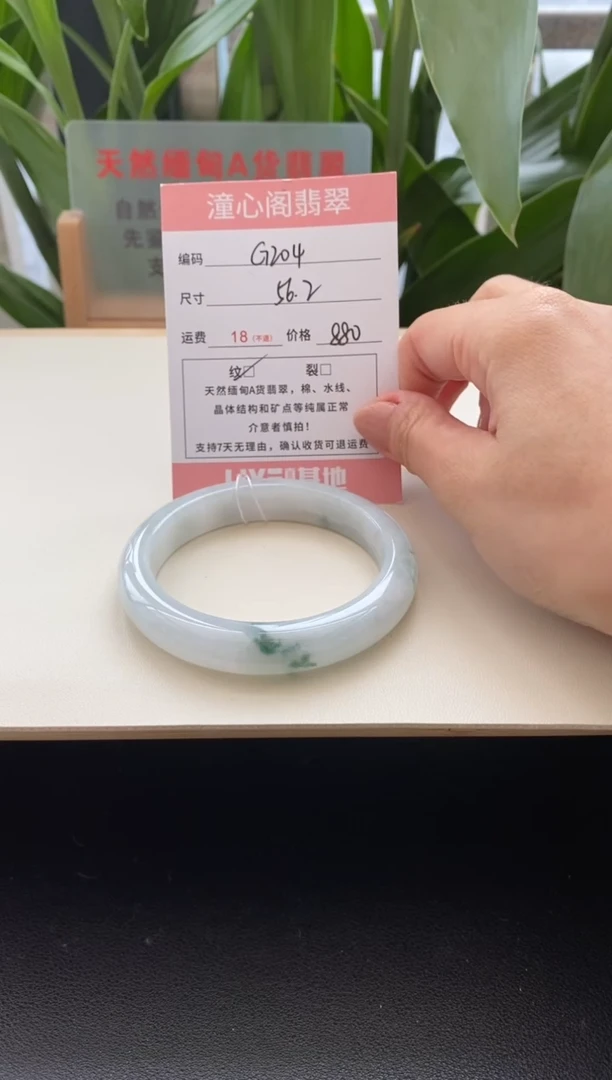 未镶嵌手镯翡翠56.4圈口编码g204
