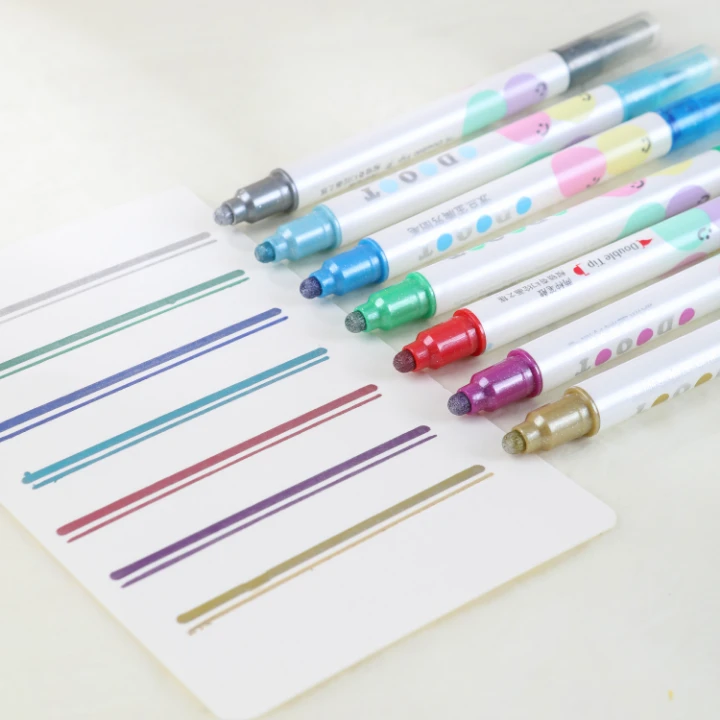 新疆包邮趣物社973-12色波点金属秀丽笔